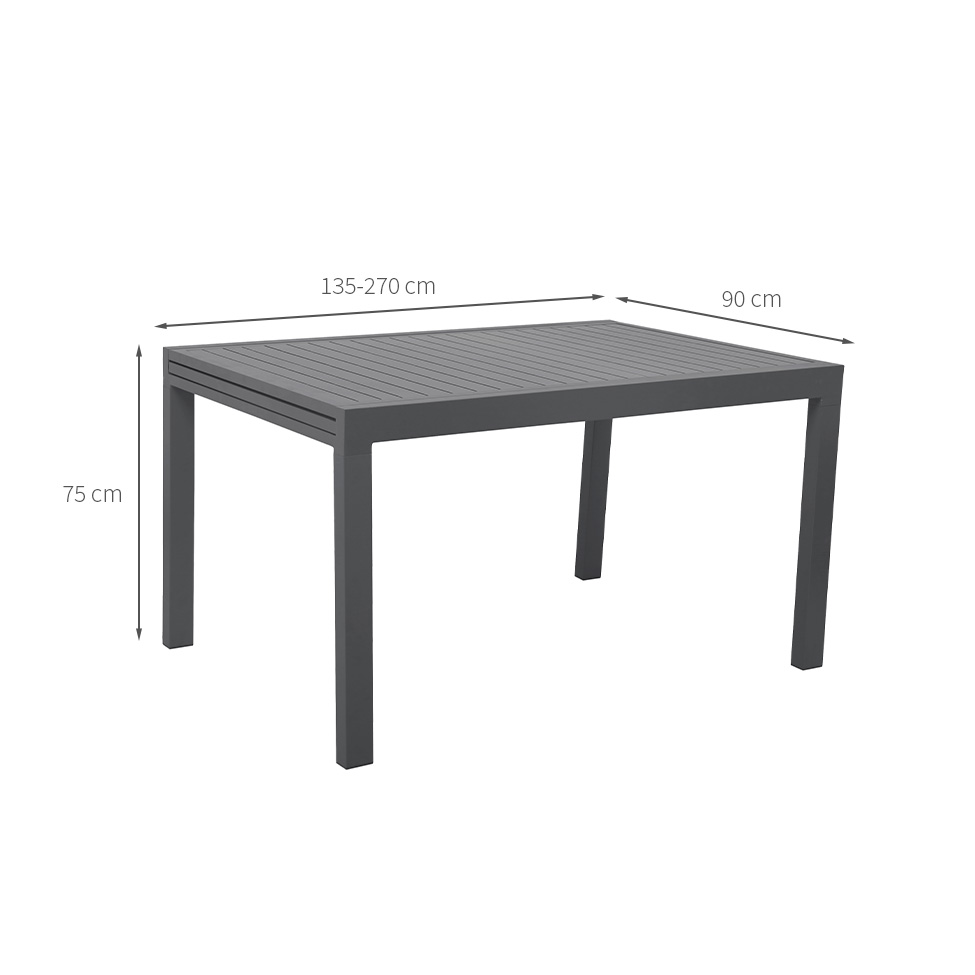 Mesa de Jantar Extensível Abaré Grafite