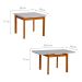 Mesa de Jantar Extensível Retangular Marea Branca e Castanho 151 cm