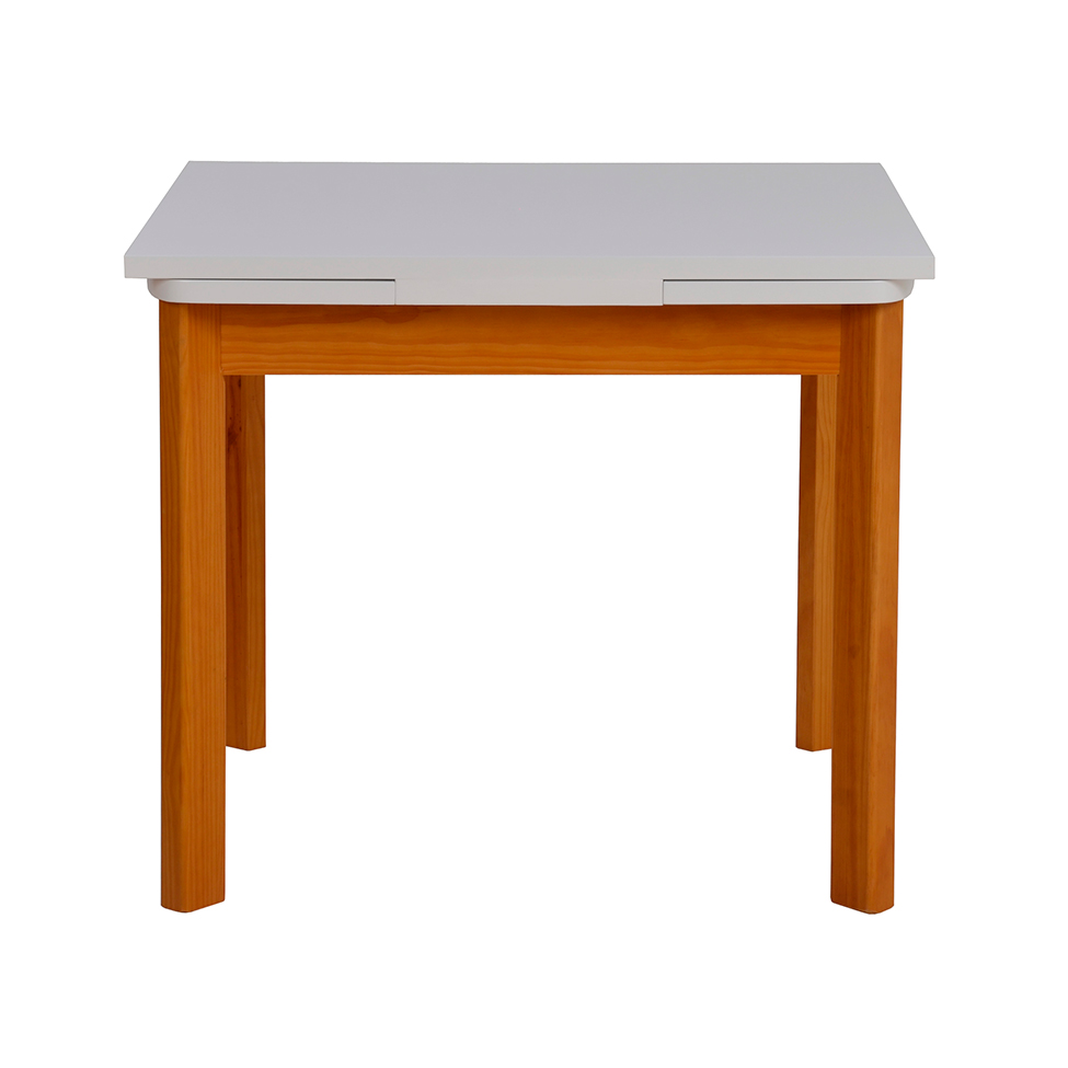 Mesa de Jantar Extensível Retangular Marea Branca e Castanho 151 cm