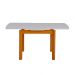 Mesa de Jantar Extensível Retangular Marea Branca e Castanho 151 cm