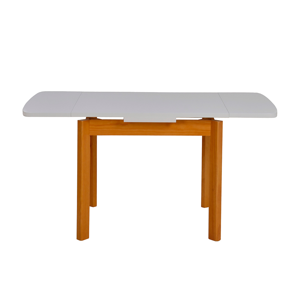 Mesa de Jantar Extensível Retangular Marea Branca e Castanho 151 cm