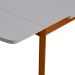 Mesa de Jantar Extensível Retangular Marea Branca e Castanho 151 cm