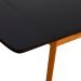 Mesa de Jantar Extensível Retangular Marea Preta e Castanho 151 cm