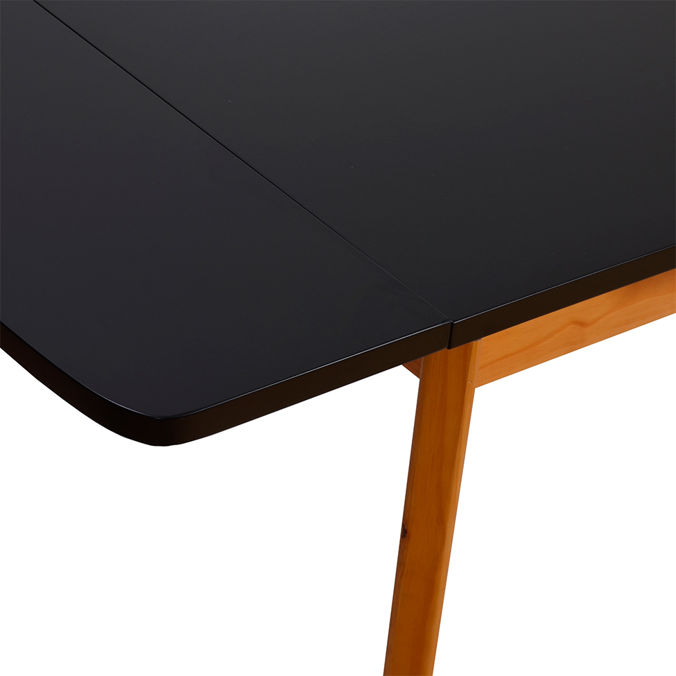 Mesa de Jantar Extensível Retangular Marea Preta e Castanho 151 cm