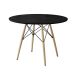 Mesa de Jantar Redonda Eiffel Wood Preto 90 cm