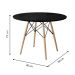 Mesa de Jantar Redonda Eiffel Wood Preto 90 cm