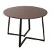 Mesa de Jantar Redonda Rotterdam Amêndoa e Preta 110 cm