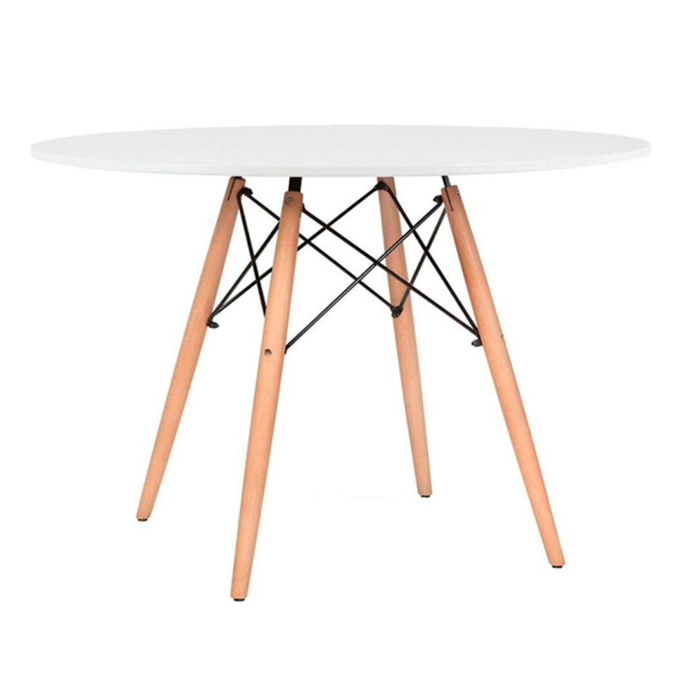 Mesa de Jantar Redonda Well Branca 110 cm