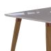 Mesa de Jantar Retangular Adele com Vidro Madeira e Off White 80 cm