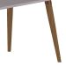 Mesa de Jantar Retangular Adele com Vidro Madeira e Off White 80 cm