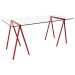 Mesa de Jantar Retangular Copacabana Vermelha 140 cm