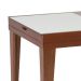 Mesa de Jantar Retangular Extensível com Tampo de Vidro Genova Off White e Imbuia