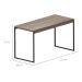 Mesa de Jantar Retangular Industrial com Tampo MDP UrbnFlex Preta e Mel 132 cm