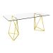 Mesa de Jantar Retangular Leblon Amarela 140 cm