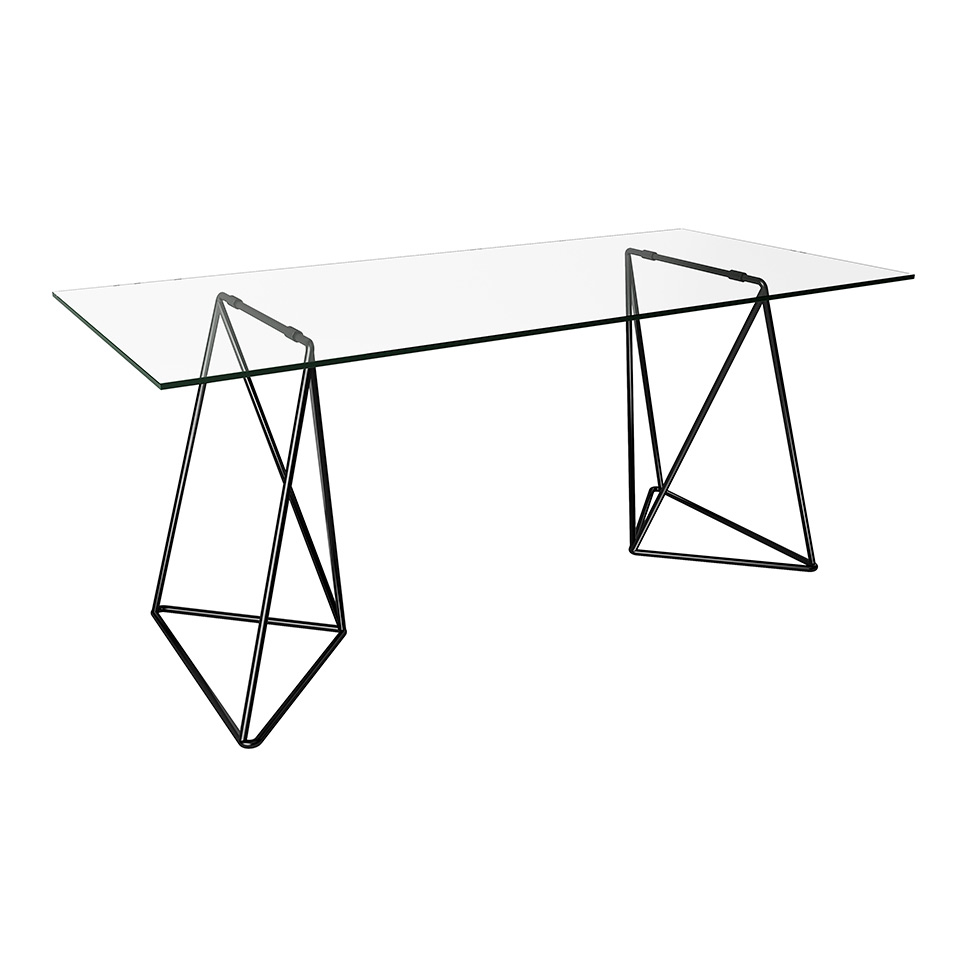 Mesa de Jantar Retangular Leblon Preta 140 cm
