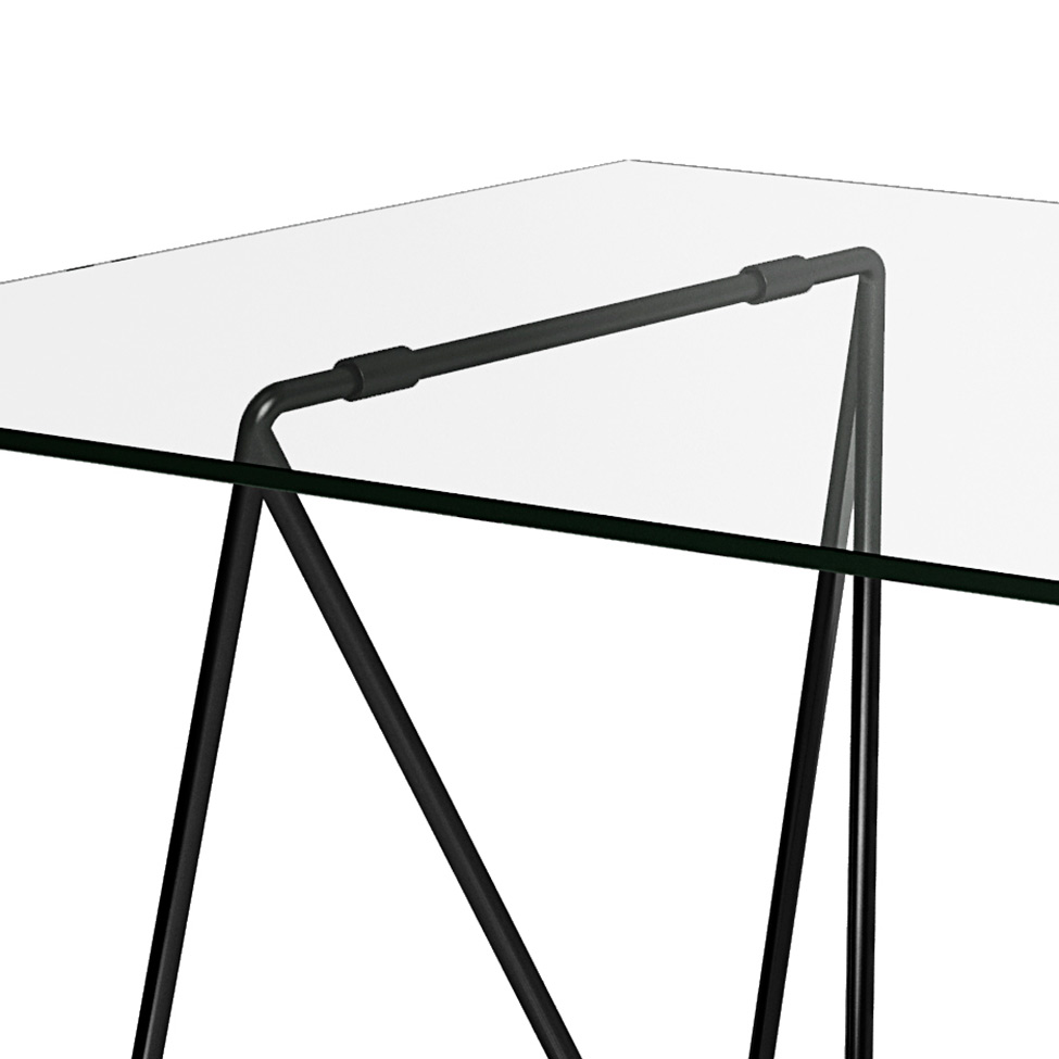 Mesa de Jantar Retangular Leblon Preta 140 cm