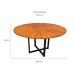 Mesa de Jantar Retangular Mia Madeira Maciça Preta 137 cm
