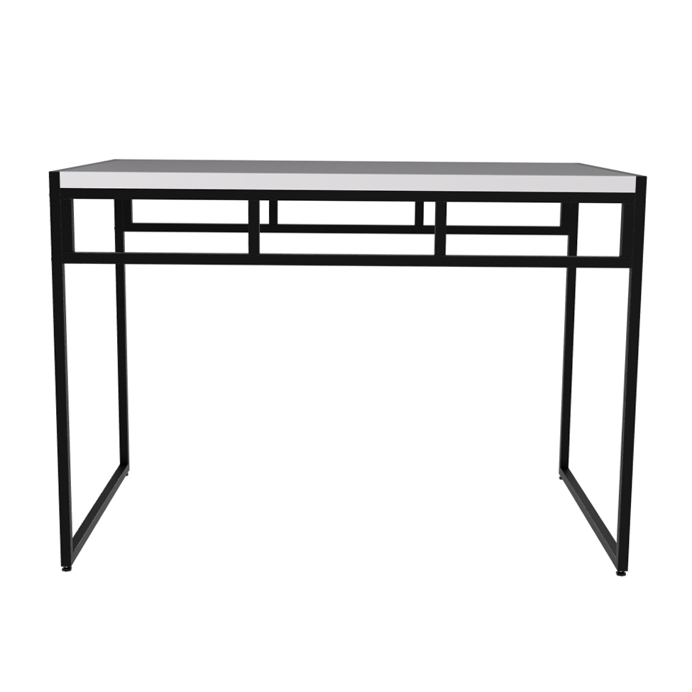 Mesa de Jantar Retangular Wooden Branca e Preta