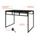 Mesa de Jantar Retangular Wooden Ônix e Preta