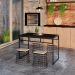 Mesa de Jantar Retangular Wooden Ônix e Preta
