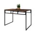 Mesa de Jantar Retangular Wooden Nogal e Preta