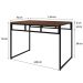 Mesa de Jantar Retangular Wooden Nogal e Preta