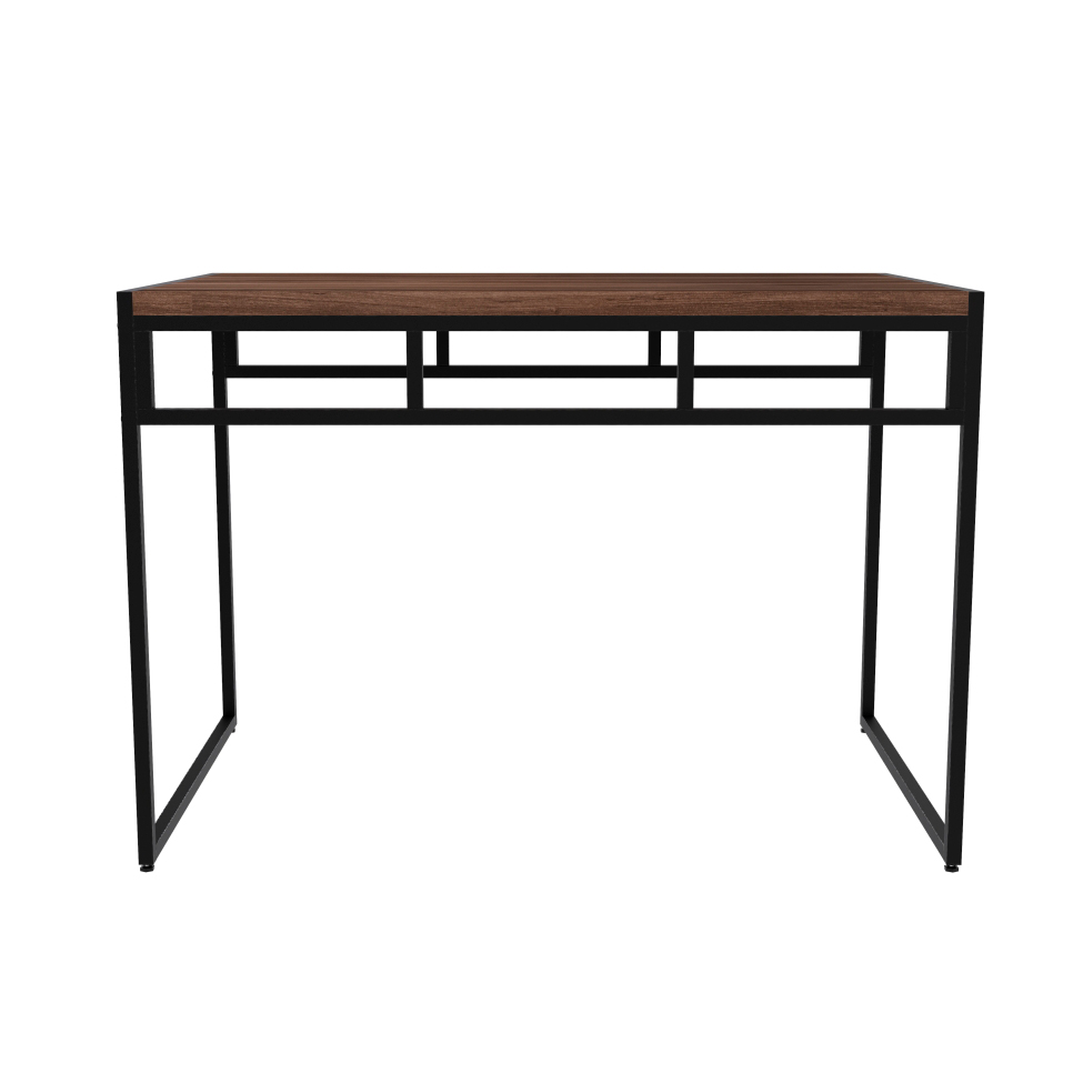 Mesa de Jantar Retangular Wooden Nogal e Preta