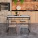 Mesa de Jantar Retangular Wooden Snow e Preta