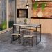 Mesa de Jantar Retangular Wooden Snow e Preta