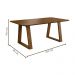 Mesa de Jantar Retangular com Tampo Laminado Madeira Carter Nogueira 160cm