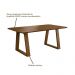 Mesa de Jantar Retangular com Tampo Laminado Madeira Carter Nogueira 160cm