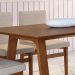 Mesa de Jantar Retangular com Tampo Laminado Madeira Carter Nogueira 160cm