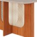 Mesa de Jantar Retangular com Tampo de Vidro Louise Cinamomo e Off White 130 cm