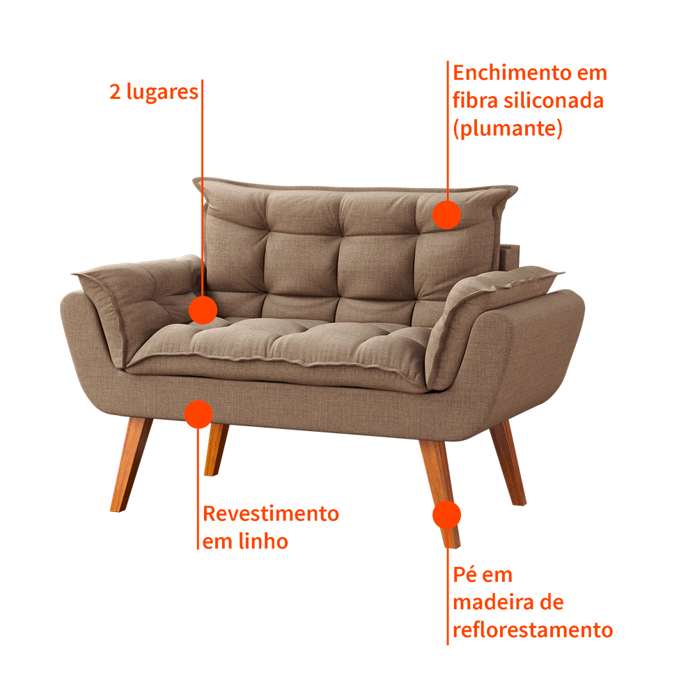 Namoradeira Lidi Eco Algodão Bege
