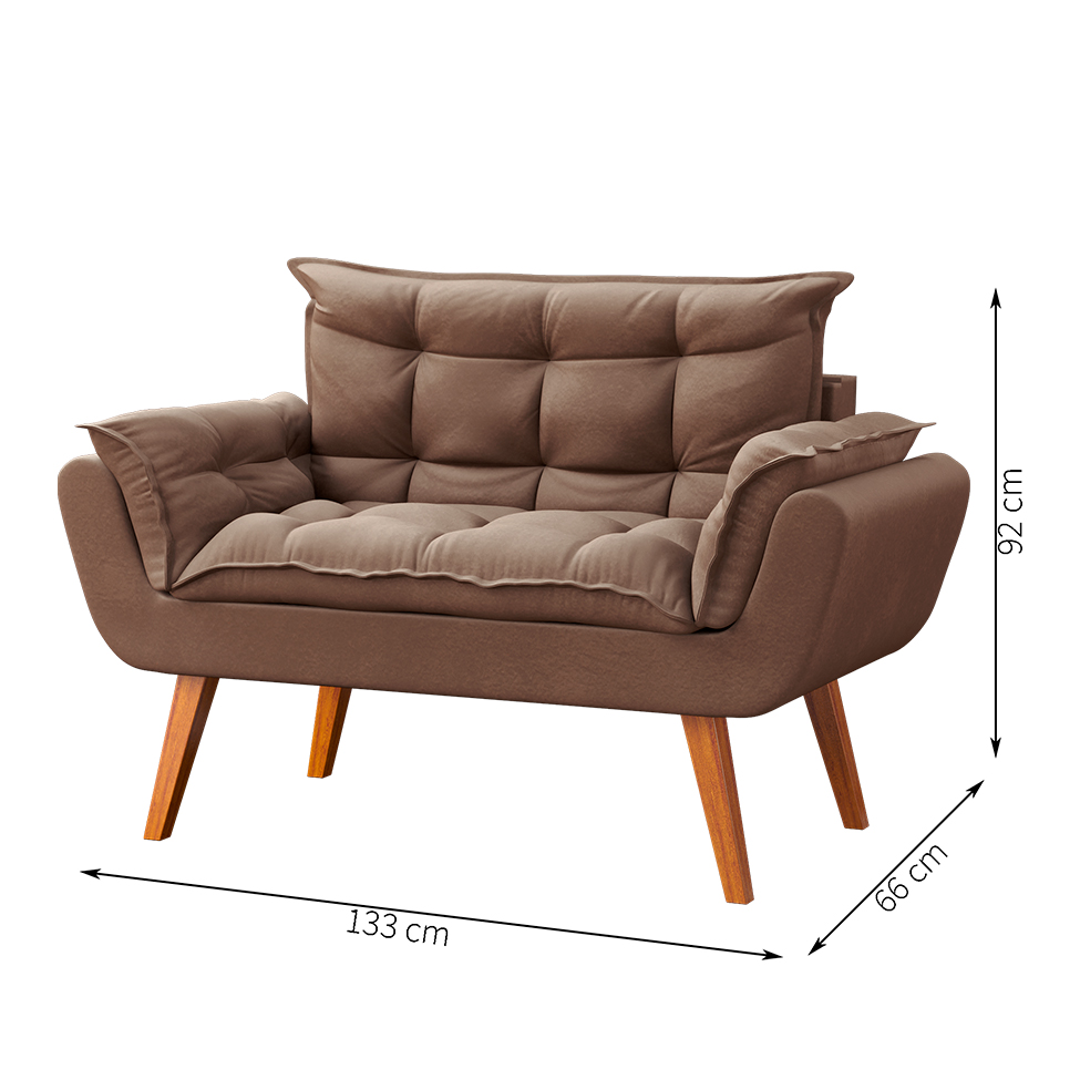 Namoradeira Lidi Suede Bege