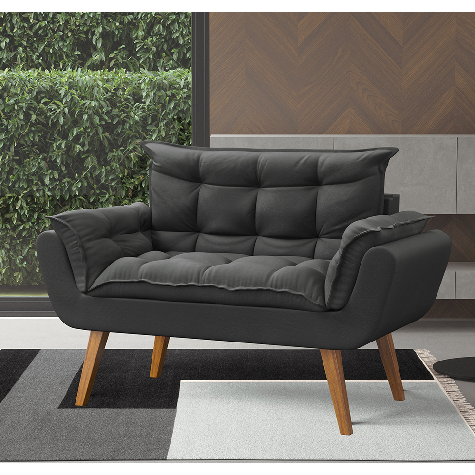 Namoradeira Lidi Suede Grafite