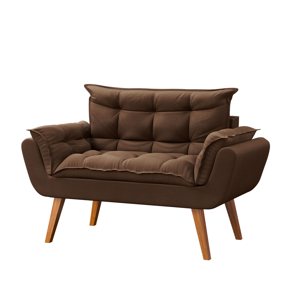 Namoradeira Lidi Suede Marrom