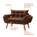 Namoradeira Lidi Suede Marrom