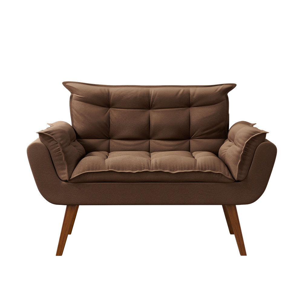 Namoradeira Lidi Suede Marrom