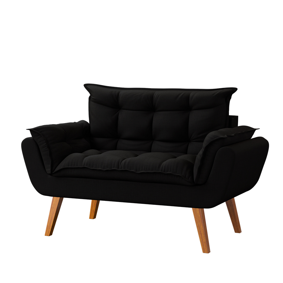 Namoradeira Lidi Suede Preta