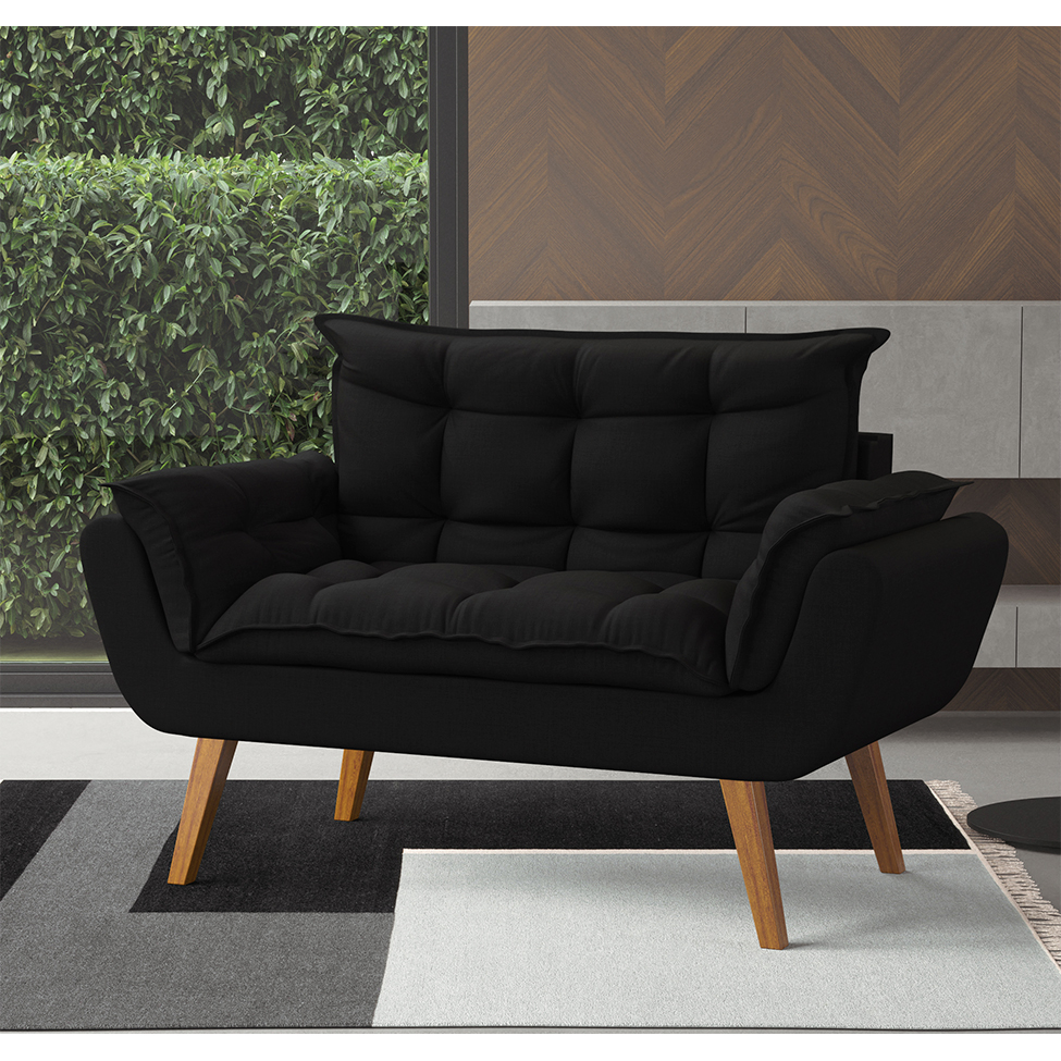 Namoradeira Lidi Suede Preta
