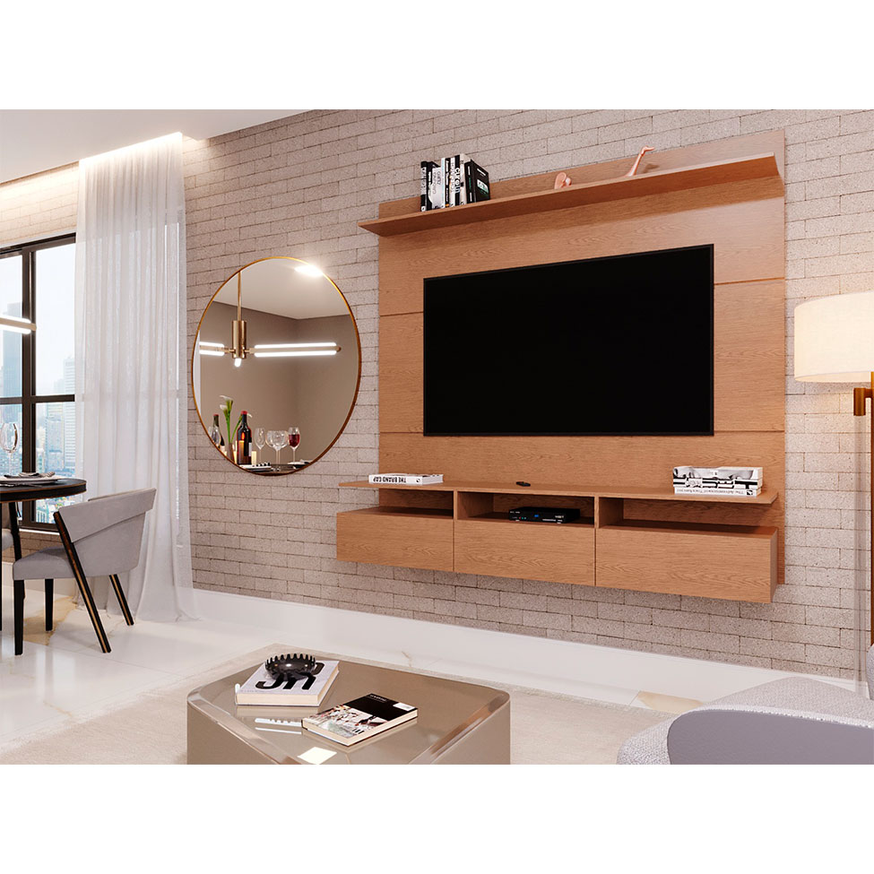 Painel para TV até 50 Polegadas Gabriela Marrom 180 cm
