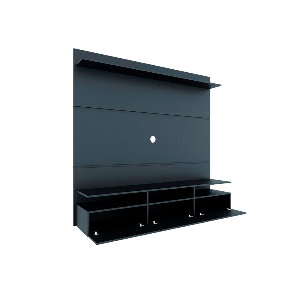 Painel para TV até 50 Polegadas Gabriela Preto 160 cm