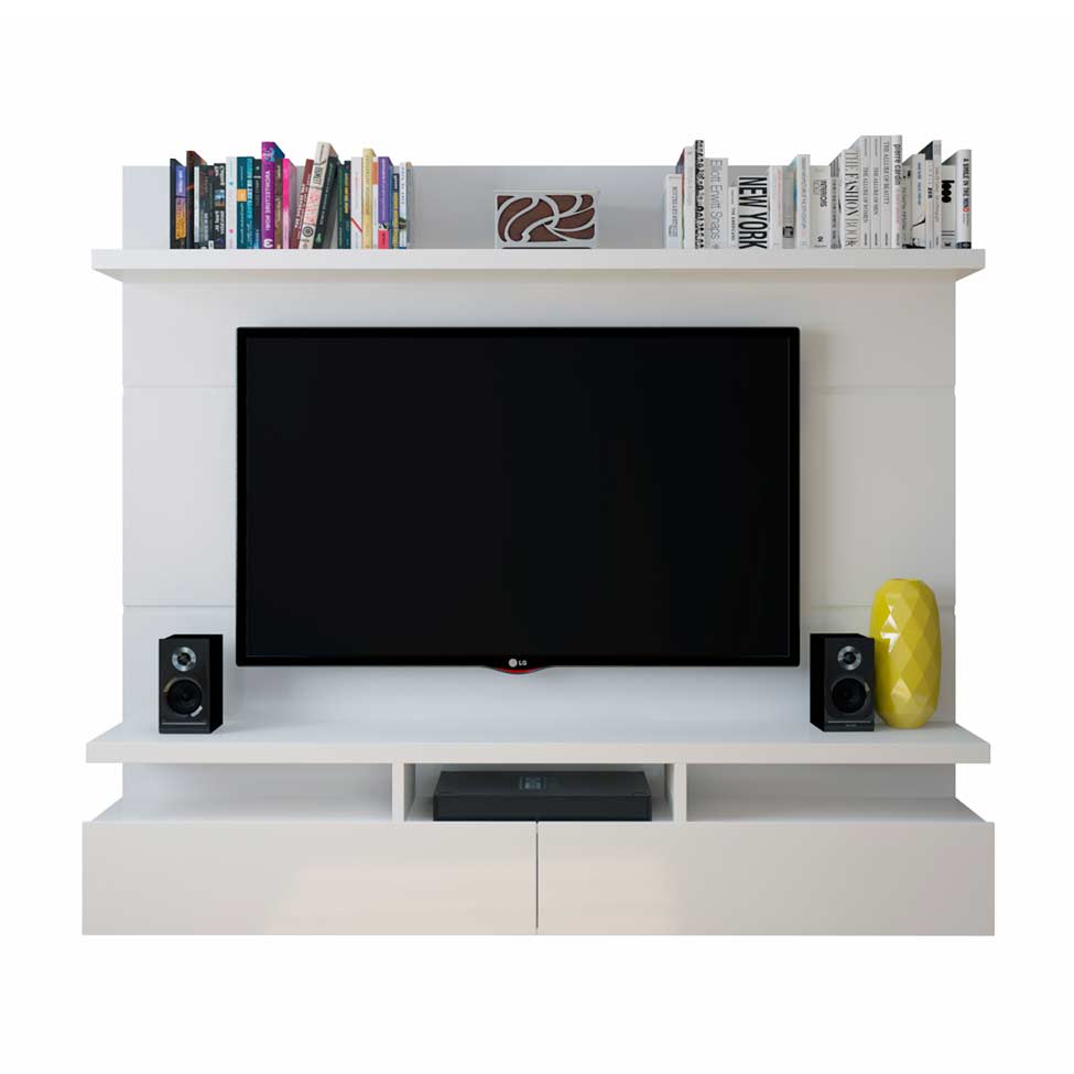 Painel para TV até 50 Polegadas Zeus Branco Gloss