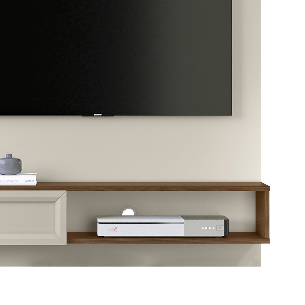 Painel para TV até 55 Polegadas Alvorada Freijó e Off White