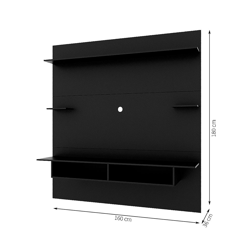 Painel para TV até 60 Polegadas Lais Preto 160 cm