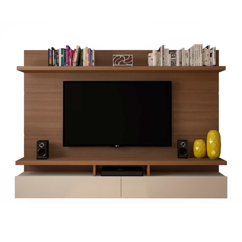 Painel para TV até 60 Polegadas Zeus Natural e Off White