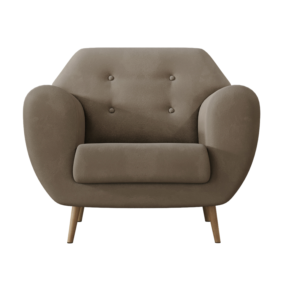 Poltrona Beegees Suede Bege