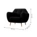 Poltrona Beegees Suede Preta