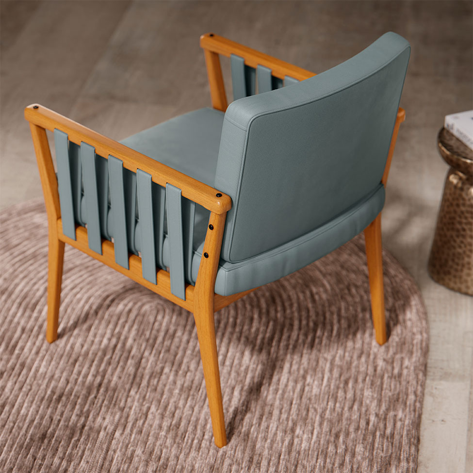 Poltrona Chicago Linho Verde Sage